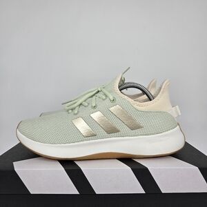 New adidas Cloudfoam Pure 'Linen Green Gum' Women's Running Shoes Size 7.5